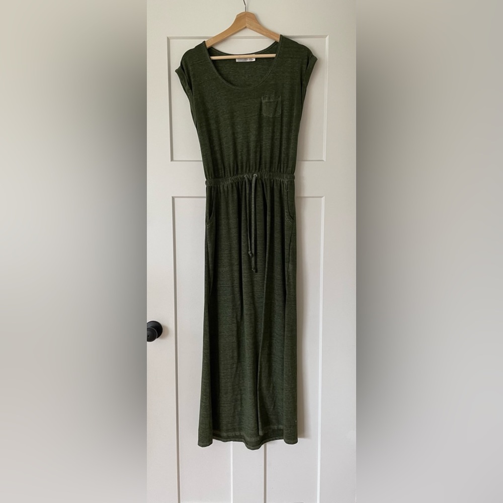 Time & Tru olive green maxi dress.